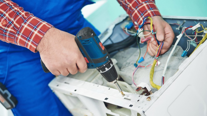 Haymana Termodinamik Termodinamik çamaşır makinesi kart tamiri – Su almama arızası orijinal parça ile giderildi. - Teknik servis örneği